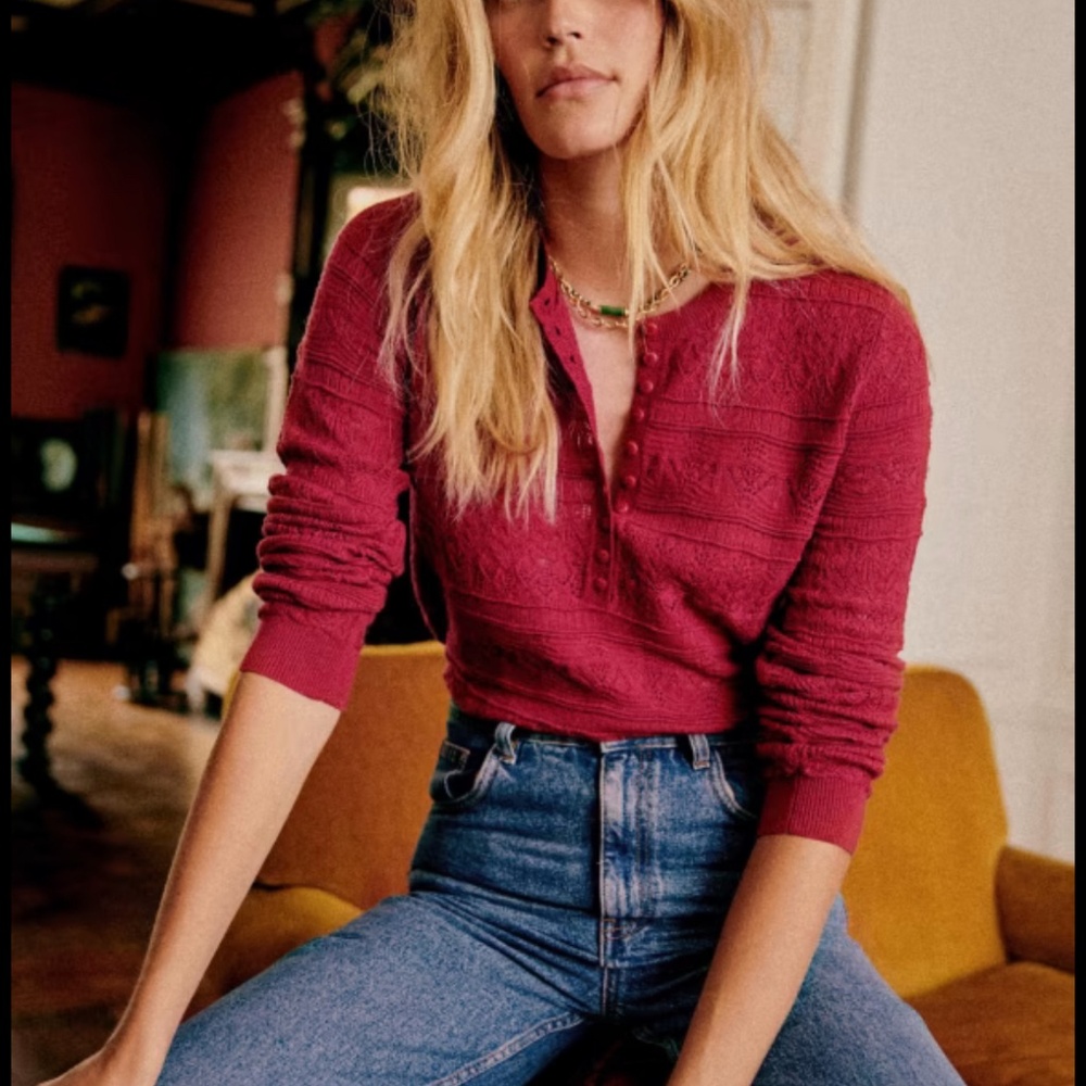 Sezane Lyna Jumper Framboise - Size S